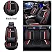 Muchkey Ensembles de Housses de Siège pour Toyota Avensis 5 Places Protection Siege avec Coussin Appui-tête & Oreillers Lombaire Housse Siège Auto Noir Rouge