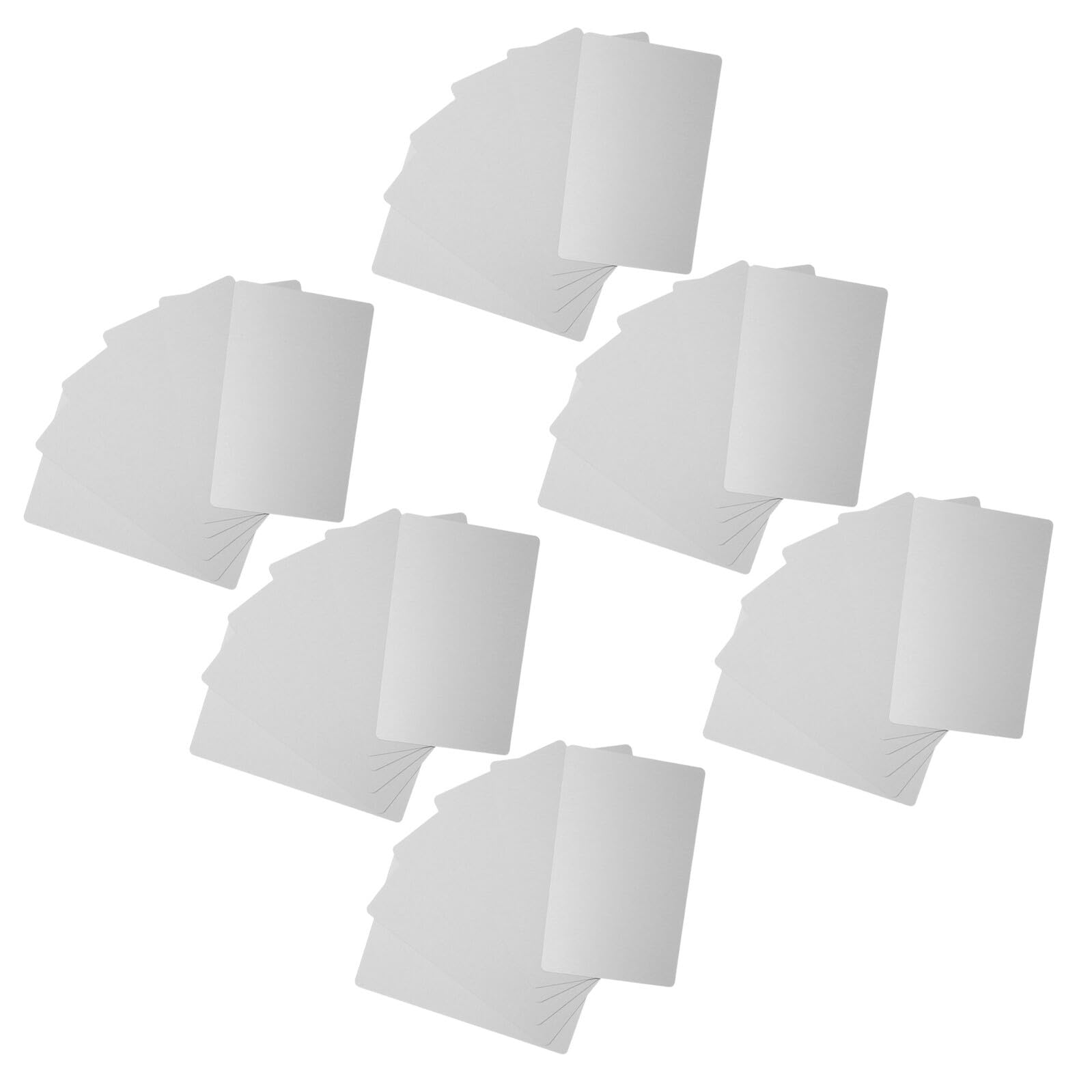 DOITOOL 200 Placas de Aluminio en Blanco para Tarjetas de Visita Grabado Láser de Precisión, Aleación de Aluminio Plata, Ideales para Profesionales de Oficina y Aficionados al Grabado