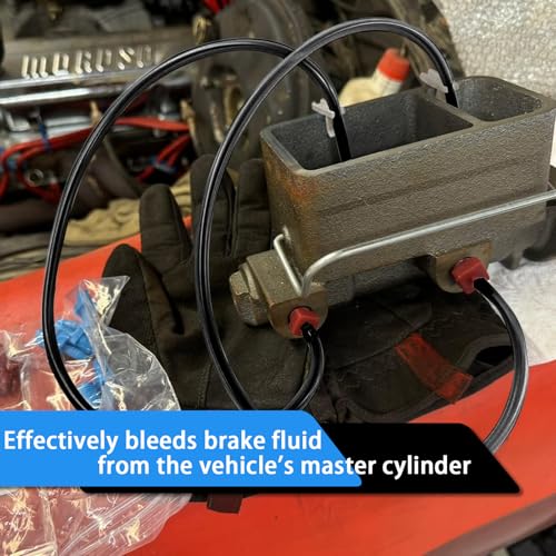 Figpade Car Brake Master Cylinder Bleeder Kit,Practical Brake Bleeder Kit to Replace 13911 with Metric/SAE Threaded Connector/Hose/Hole Joint/Clamp,Master Cylinder Brakes Bleeding Kits