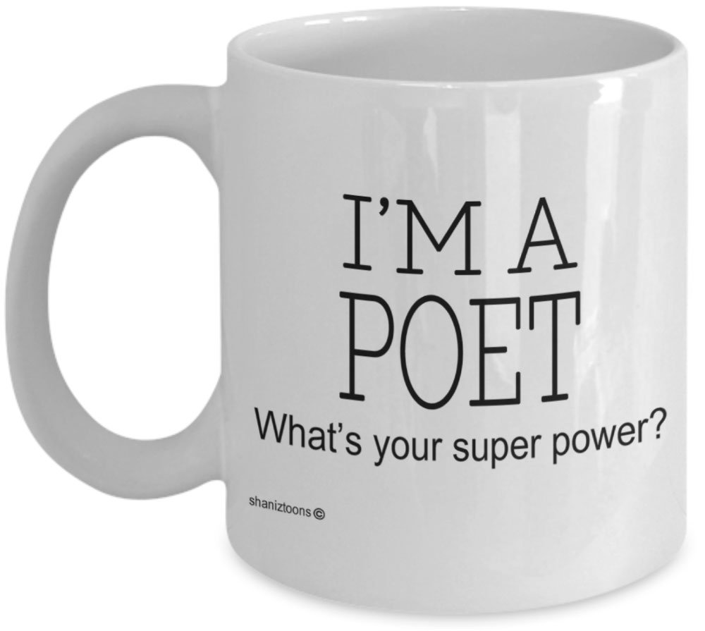 Shaniztoons White Poet Novelty Gift Mug