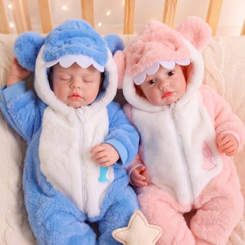 Muñecas Reborn Gemelas Realistas 20 Pulgadas Ropa Suave miniatura 7