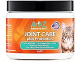 Joint Care plus Probiotics Supplement for Cats by Advanced petZ. Glucosamine, Chondroitin & MSM. 6oz. Natural Support Eases Arthritis and Senior Pain