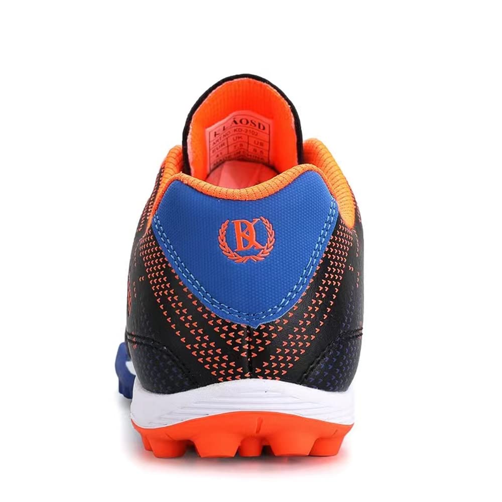 Mens/Boys Waterproof Golf Shoes Comfortable Synthetic Golfing Shoe Antiskid Wear Resistant Breathable Lightweight Sneakers, Orange, 9.5