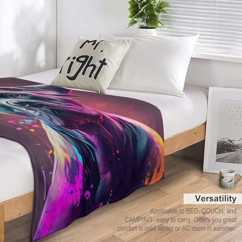 Manta de Cane Corso de franela colorida de 140 x 180 cm suave para sofá 7