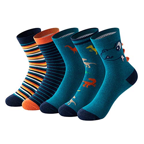 LifeWheel Chaussettes Bébé Garçons Filles Étudiant Dessin animé Coton Respirant Décontractée Robe Milieu Veau Chaussettes 1-12 Ans (5 ou 15 Paires)