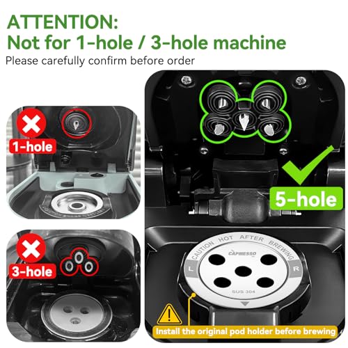 Image of CAPMESSO Reusable K Cups for Keurig: 5-hole Stainless Steel Coffee Pod for Richer Coffee Tea - 4 Pack Metal My K Cup Filter with Scoop for K Supreme /K Slim /K-Duo Gen 2,No Plastic,Leak Proof,Easy Rinse