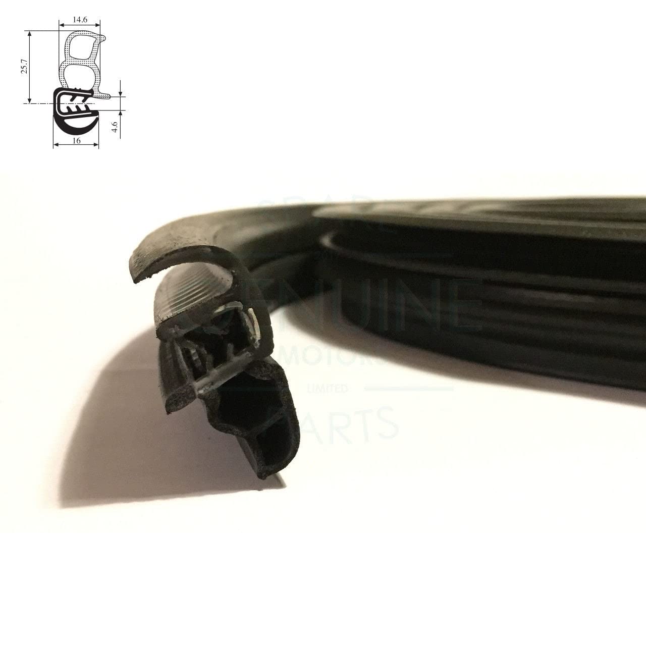 Joint De Garniture En U Caoutchouc/métal - 7mm X 3mm - Bobine De 5 Mètres - Neuf