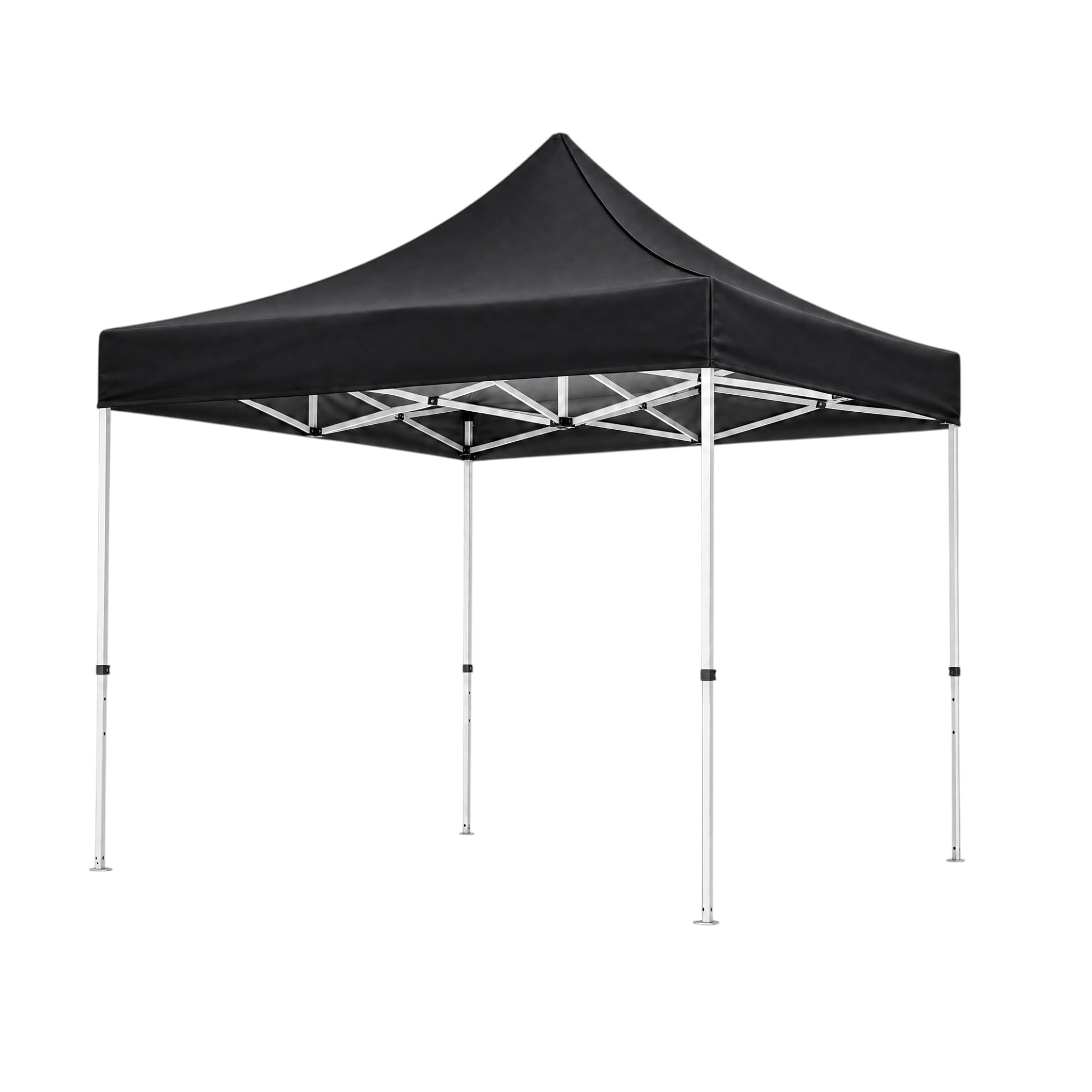 10 x 10 Ft Black Pop Up Gazebo Tent for Outdoor Garden, Patio, Camping & Events | Heavy Duty Waterproof Canopy | Foldable Instant Shelter | Height Adjustable | Without Side Covers-image-0