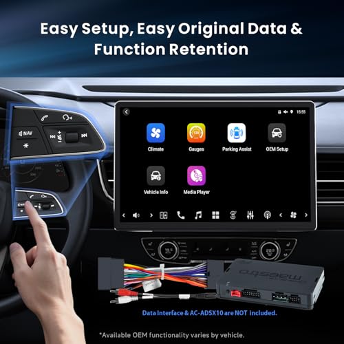 Image of 14.1 inch QLED Touchscreen Single & Double DIN Android AI Car Stereo, with Dashcam, Emergency Lock, GPS Tracking, 7.1.2 Audio, 4V RCA, HDMI in, 4G LTE, 8G+128G, Wireless CP&AA, ADS Protocol, X10G141E
