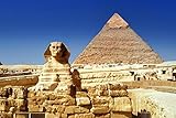 Pyramids of Giza and The Sphinx Photo Photograph Cool Wall Decor Art Print Poster 36x24