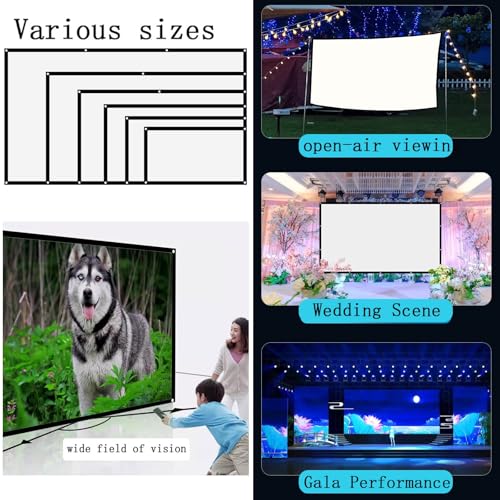 Pantalla proyector plegable 200 pulgadas 4:3 HD portátil miniatura 5