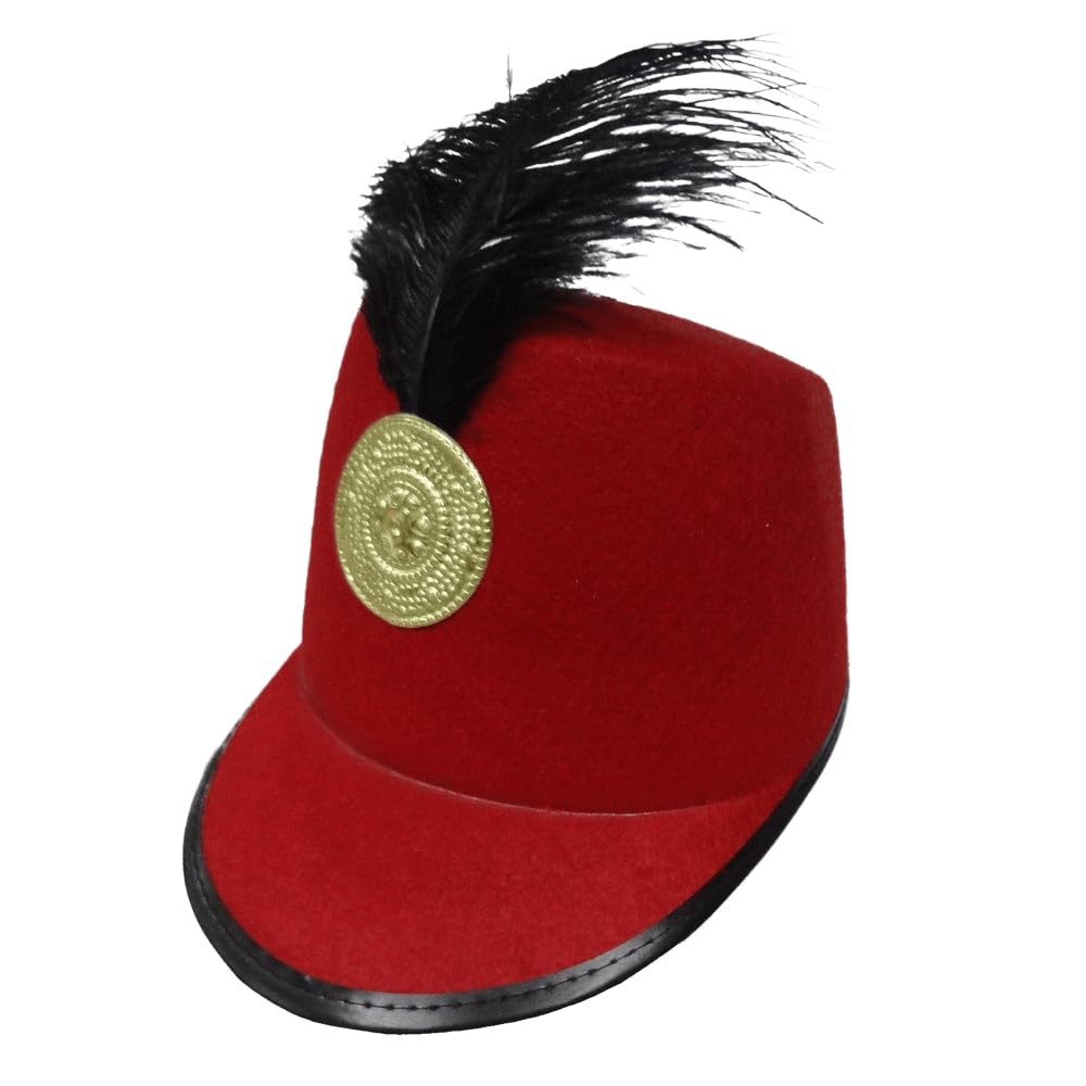 Dress Up America Red Marching Band Hat - Beautiful Band Hat For Role Play