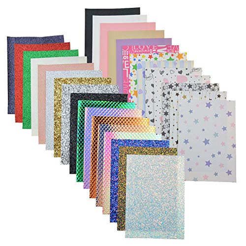 30 Pieces 5 Style Faux Leather Sheet for Making Earrings, Bow Tie, and DIY Sewing Craft(5.9