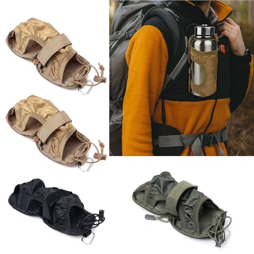 Bolsa de transporte para botella de agua con correa elástica, organizador de nailon, para dispositivos deportivos y accesorio esencial para el día a día, resistente a desgarros, Verde militar, Talla - imagen 8