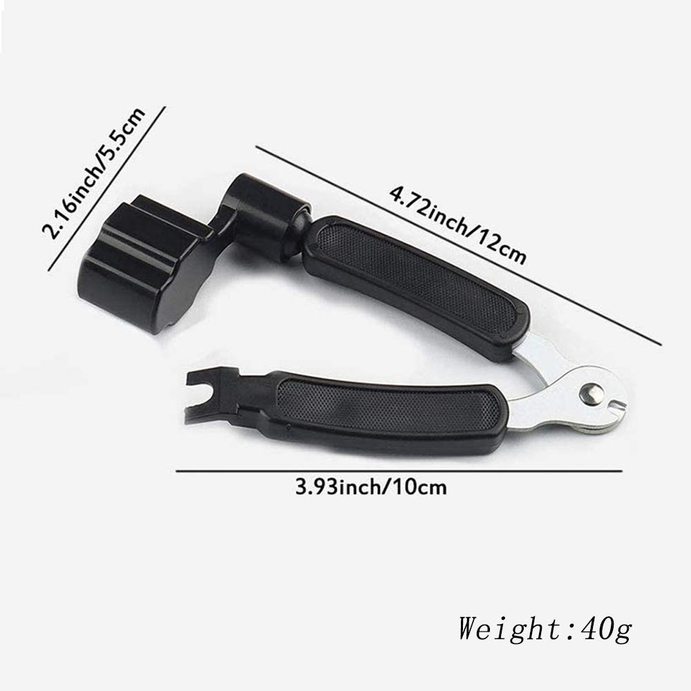 Outil 3 En 1 Pour Guitare - Coupe-cordes, Enrouleur Et Extracteur De Broches - Multifonction Pour Guitares Acoustiques/électriques