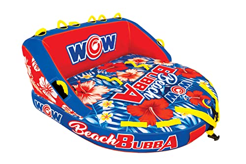 WOW Sports Beach Bubba Towable Tubes for Boating, Boat Accessories for Tubing, Water Tube for Boats - Floral Beach Bubba 3 Person 510 lbs Capacity
