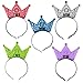 Produktbild BESTOYARD Geburtstagsfeier Halloween Crown Flashing Stirnband Leucht Haarband für Konzert-Performance (zufällige Farben) 5 Pcs