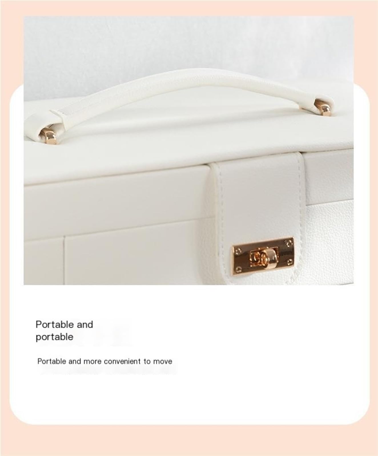 Pudełko na biżuterię Organizer biżuterii o dużej pojemności Pięć warstw Pu Leather Naszyjnik Pierścień Organizer biżuterii Szuflada Organizer biżuterii na pierścionki bransoletki kolczyki (Color : Ro