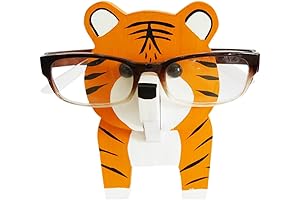 Handmade Wood Carved Animal Nightstand Eyeglass Holder