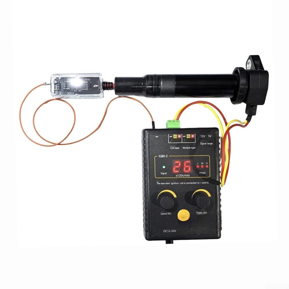 Probador de descarga de bobinas de encendido FD20 con verificador IG80, 25/30 kV para coche, motocicleta y camión, detección de fugas de aislamiento, carcasa ABS, color negro