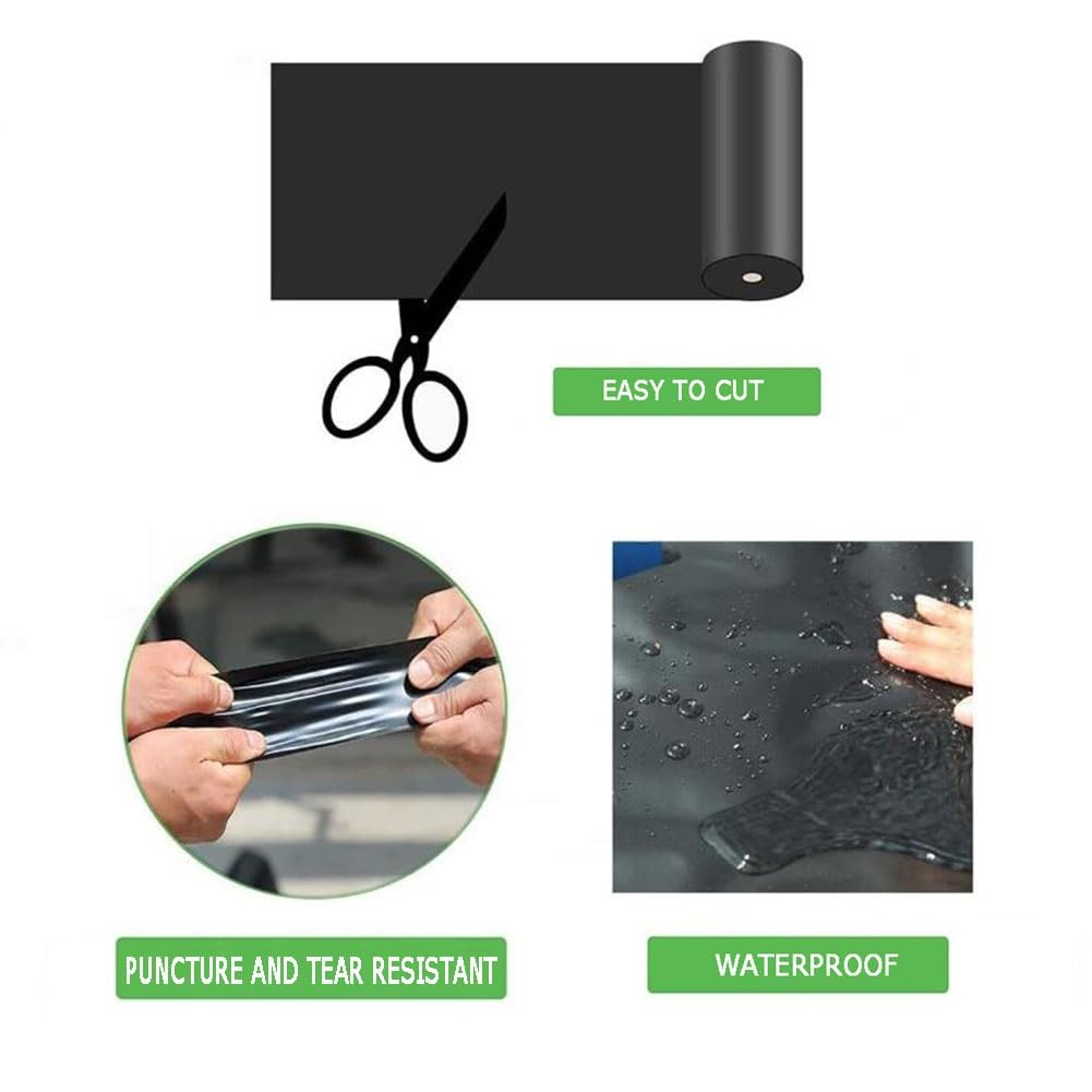 Rivestimento per laghetto verde resistente, 3 x 10 m, robusto, pieghevole, impermeabile, superficie liscia, resistente all'usura, ideale per laghetti da giardino e laghetti per pesci