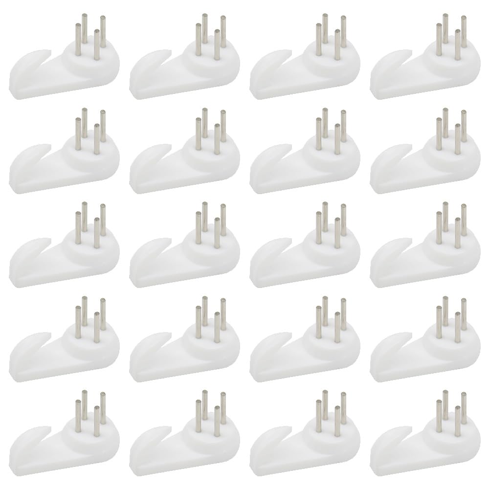 Ruidee 30 PCS Plastic Photo Frames Hooks 50mm Traceless Picture Hanger Hook Invisible Nail Wall Hooks for Hanging Artworks,Paintings,Home Decoration(30MM/SL)