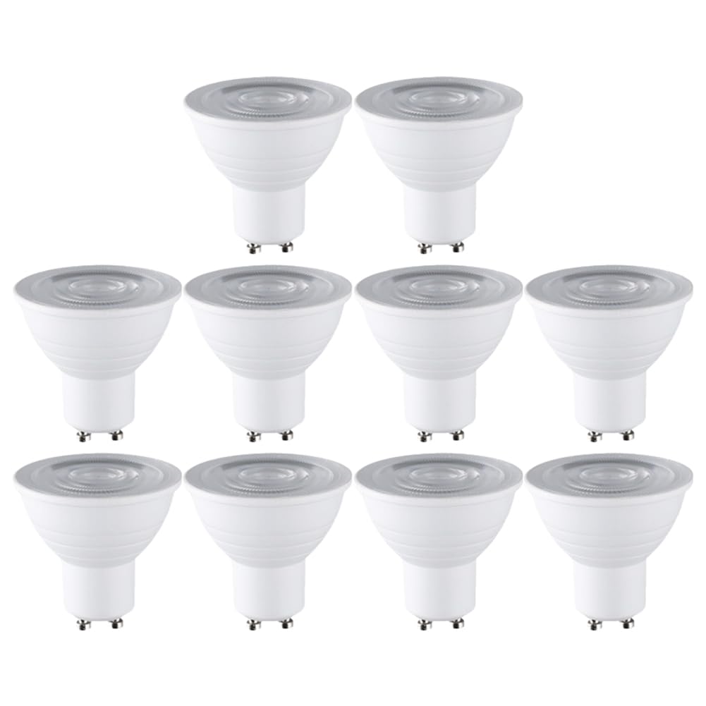 Spots de plafond 7W GU10 blanc chaud 3000K, lot de 10 lampes LED encastrables pour intérieur