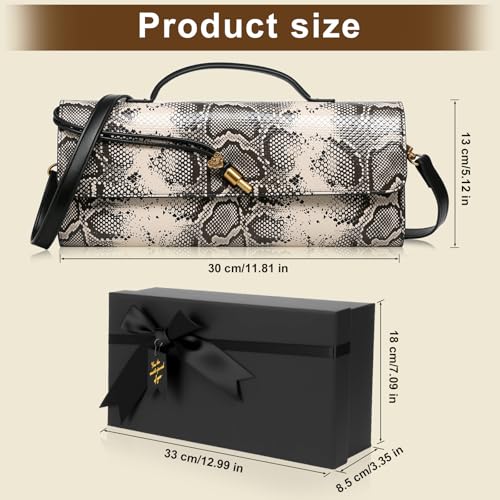 Image of Women's Crossbody Handbags,Fashion Snakeskin Pattern Clutch Handbag, Evening Bag Shoulder Bag