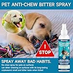 No Chew Spray for Dogs 200ML, Bitter Apple Spray for Dogs Stop Chewing Licking of Furniture, Shoes, Bandages, Dog Training & Behavior Aids Spray, Indoor & Outdoor Use, No Alcohol & Trace - Image 2