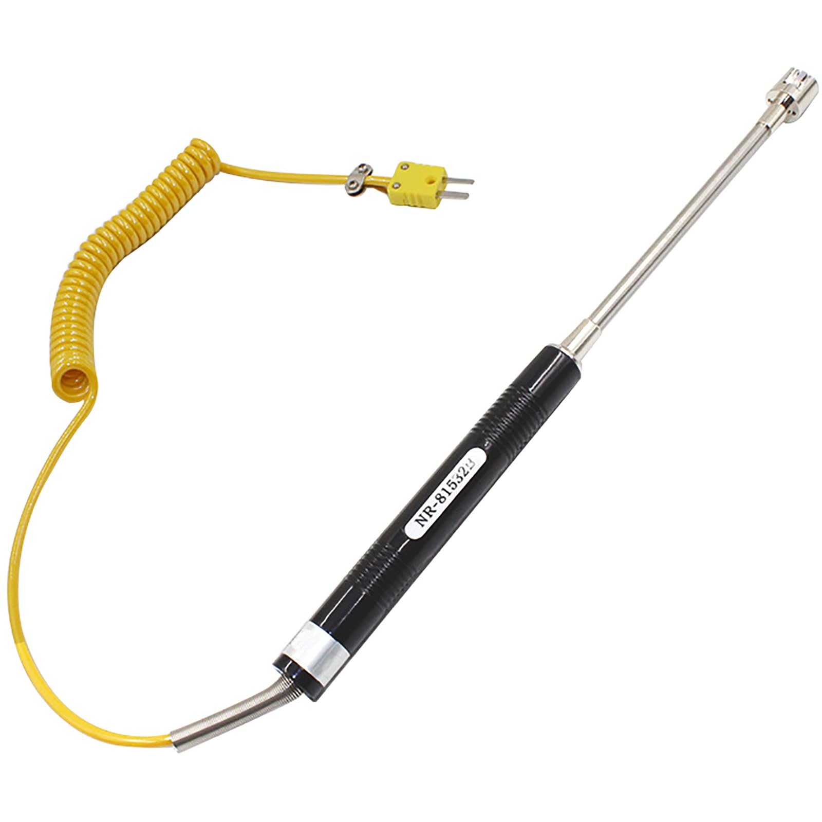 URBEST NR-81532B -50 to 500deg/C K Type Handheld Surface Thermocouple Probe for Measuring the Surface Temperature of Flat Glass Ware, Aluminum Manufacturing