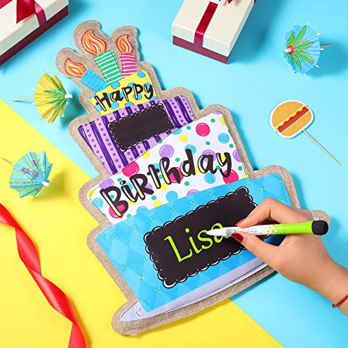 Boao BOAO-3570 Happy Birthday Burlap Door Decor Birthday Personalized Name Decor Birthday Door Hanger Sign Colorful Happy Birthday Hanger thumb #6