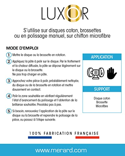 LUXOR Orange Polierpaste – Hochglanzpolitur, super Finish für Gold, Silber, Platin, Bronze, Messing, Kupfer, Lacke, Harze, Edelstahl – Ø 30 x 80 mm