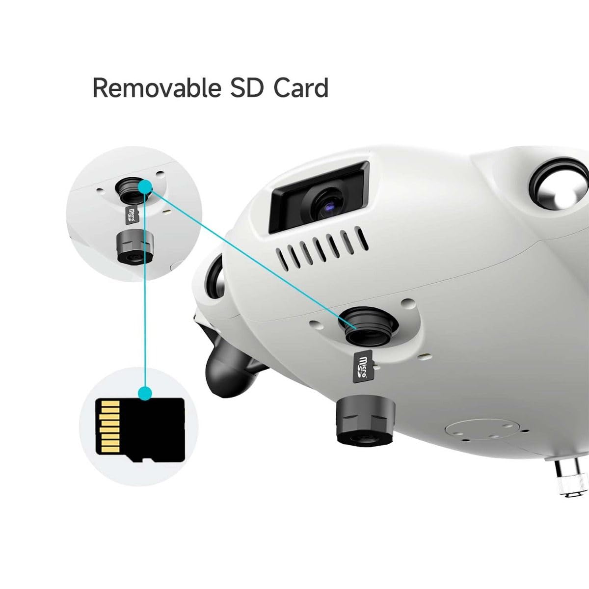 4K Kamera Unterwasserdrohne FIFISH V-EVO, AI Vision Lock 360° omnidirektionale Bewegung Unterwasser ROV mit Tiefenhaltung, ROV Roboter mit VR Kontrolle