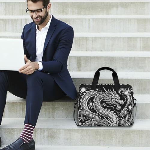 Funda para computadora de 15.6 pulgadas negra con correa para el hombro portátil 3