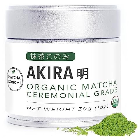 Akira Matcha 30g - Organic Premium Ceremonial Japanese Matcha Green Tea Powder - First Harvest - Zero Sugar - USDA and JAS Certified Cover