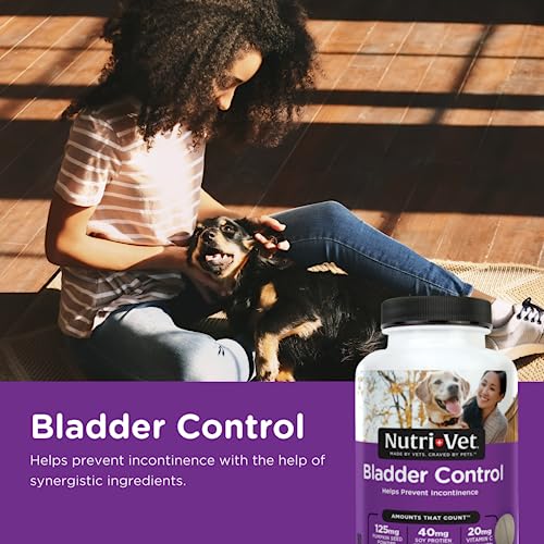 Nutri-Vet Bladder Control Supplement For Dogs - Helps Reduce Dog Urinary Incontinence - 90 Chewable Tablets #TOP2