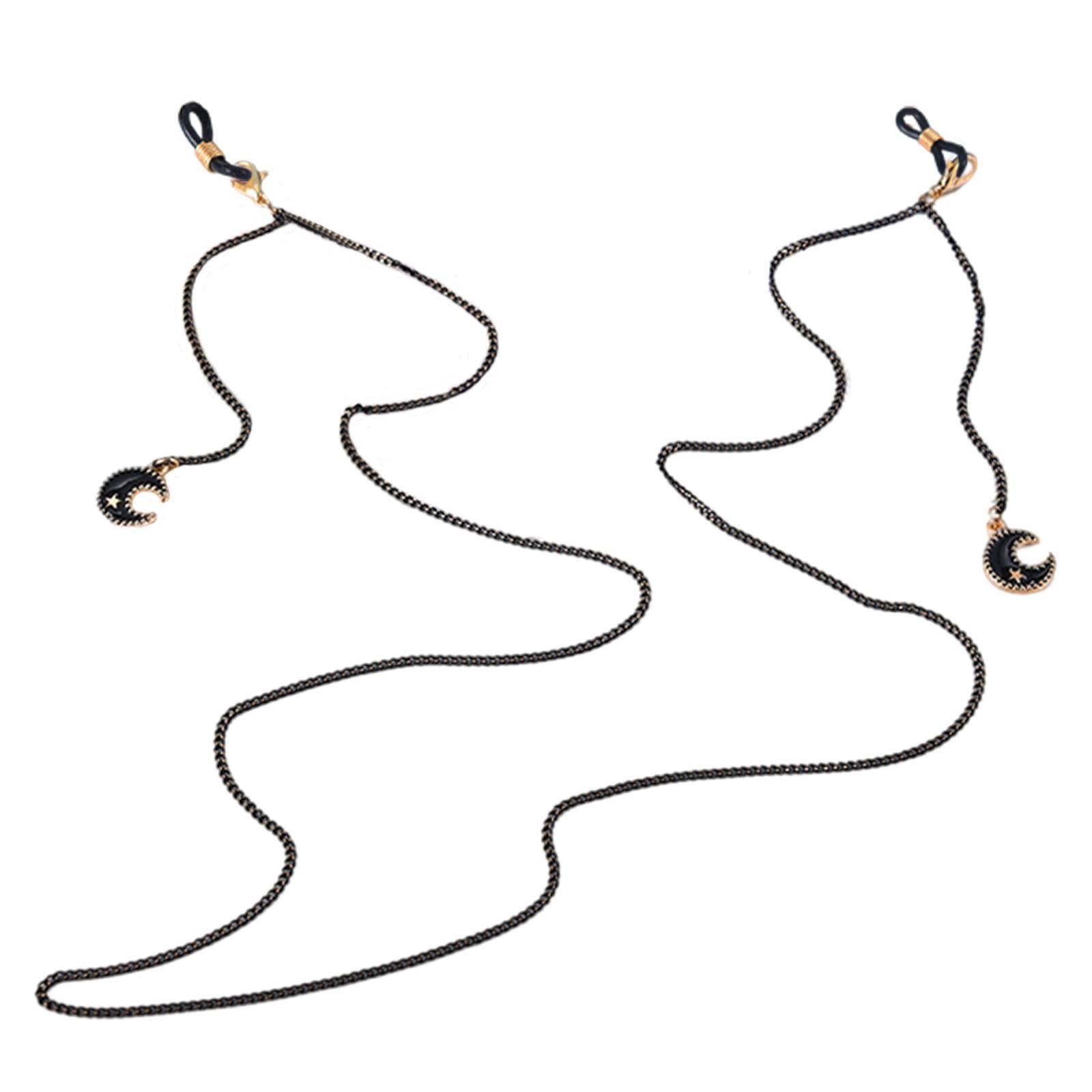 Face Mask Chain with Clips Around Neck Mask Strap Necklace for Women Moon-image-49