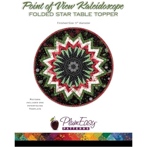 PlumEasy Patterns Point of View Kaleidoscope Folded Star Table Topper Pattern Cover