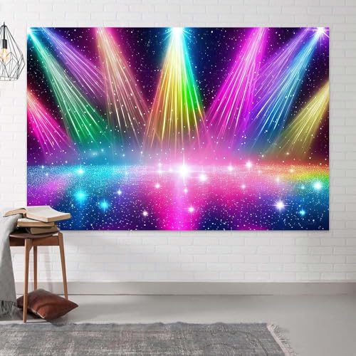 Disco Rainbow Stage 7 x 5 ft Fondo Fotográfico Vintage miniatura 2