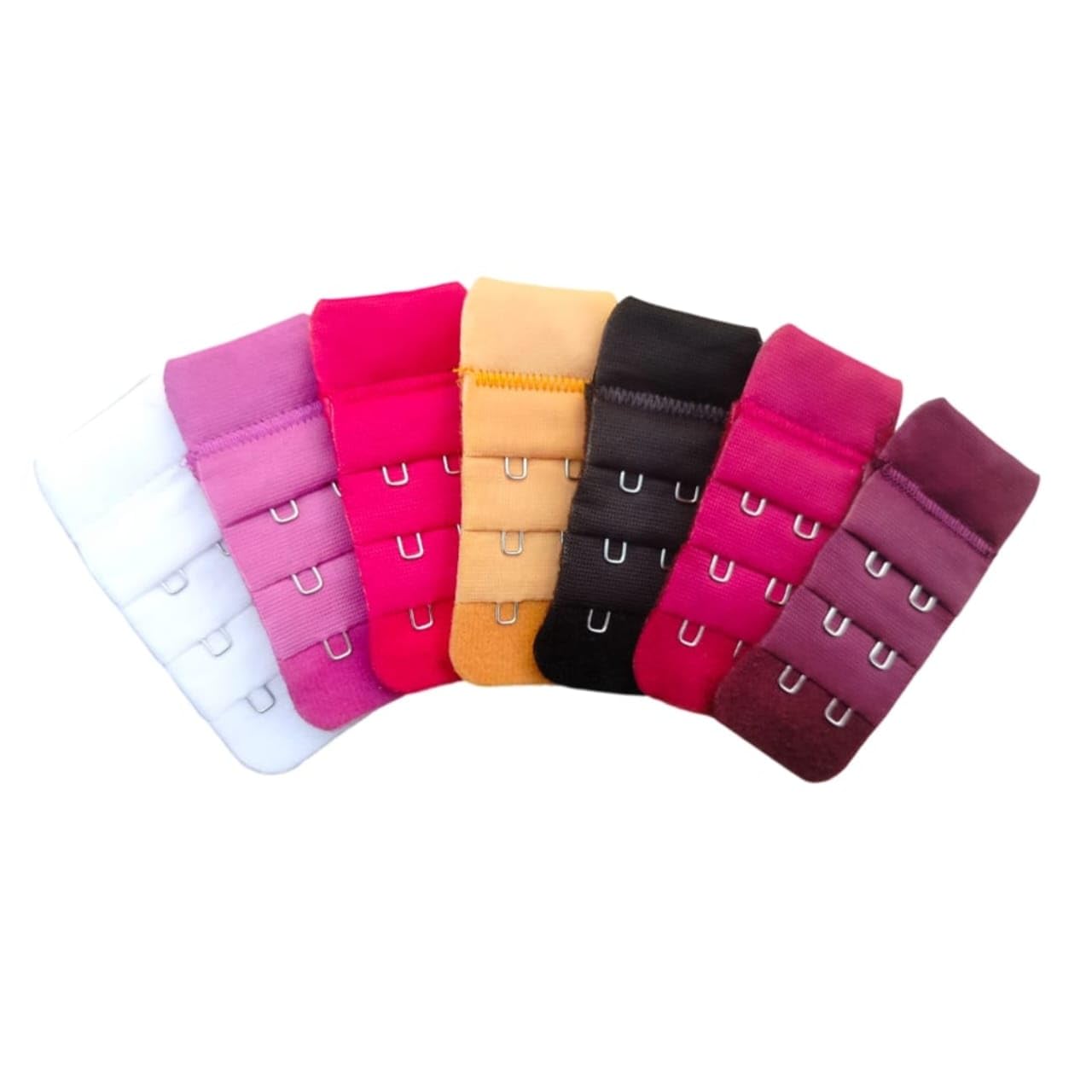 holika Bra Extender, Pack of 7, Multiple Colors (Pink, White, black, skin Red, maroon, wine,) Hook and Eye Closure, Adjustable-picture-46