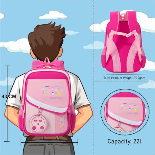 Image of Tinytot 22 Litre 17-Inch Waterproof Large School Bag for Boys & Girls, Kids School Bag, School Backpack for Girls and Boys, for Kids, Ideal for Children