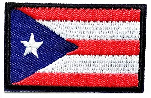 Mini Puerto Rico Puerto Rican Flag National Iron On Patches Logo Badge Sign Symbol T-Shirt Jeans Skirt Hat Bag Backpacks