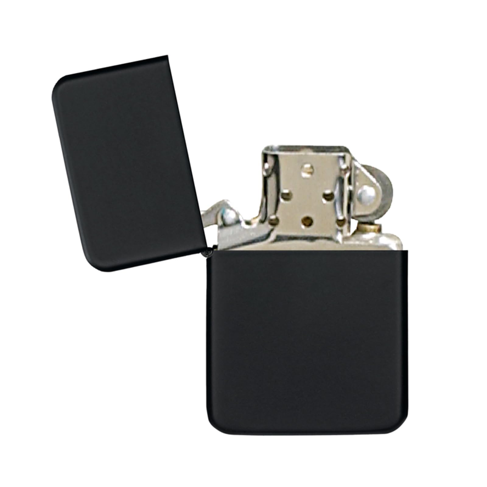 Thirsty Rhino Klik Windproof Refillable Oil Wick Lighter with Vintage Flip Top and Aluminum Gift Case Black