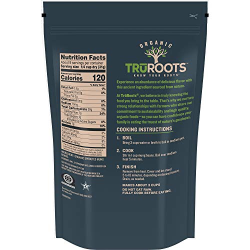 Truroots Organic Sprouted Mung Beans, Certified Usda Organic, Non-Gmo Project Verified, 10 Ounces (Pack Of 6) #TOP1