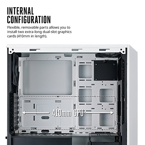 Cooler Master MasterBox 5 White with Dark Mirror Front Panel Case per PC 'ATX, microATX, Mini-ITX, USB 3.0, con Finestra Laterale' MCX-B5S2-WWNN-01