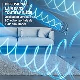 Rowenta Turbo Swift Silence QV5041F0 Wentylator stojący, intensywny chłód w ekstremalnej ciszy, wielokierunkowa oscylacja, 30 m3/min + 18 prędkości