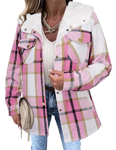 Zeagoo Women's Winter Warm Hoodie Sherpa Fleece Lined Jackets Hooded Sweatshirt Heavyweight Casual Coat