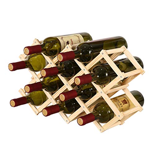 Soporte para botellas de vino de madera 10 botellas miniatura 1