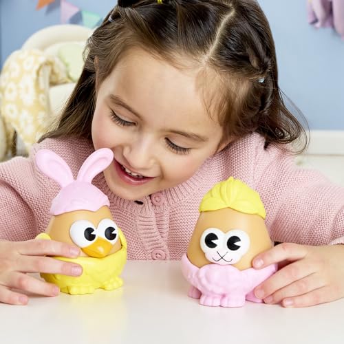 Image of Potato Head Bunny & Chick Tots with 12 Mix and Match Pieces, Two 3-Inch Potato Bodies with 10 Accessories, Preschool Toys for Girls and Boys 2+ - Easter Basket Stuffers
