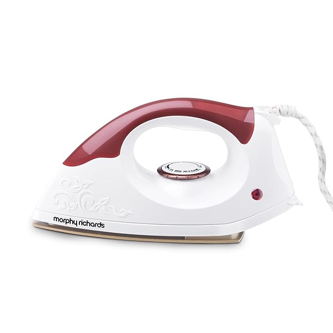Morphy Richards Daisy 1000W Dry Iron with American Heritage Non-Stick Coated Soleplate, White at Rs. 449